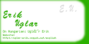 erik uglar business card